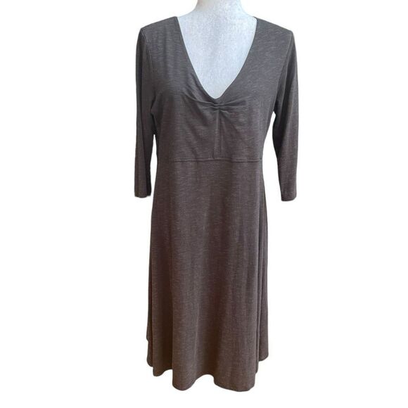 Horny Toad Dresses & Skirts - Toad & Co Formally Horny Toad Rosalinda Brown Long Sleeve Cotton Dress Large